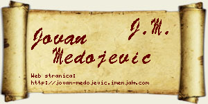 Jovan Medojević vizit kartica